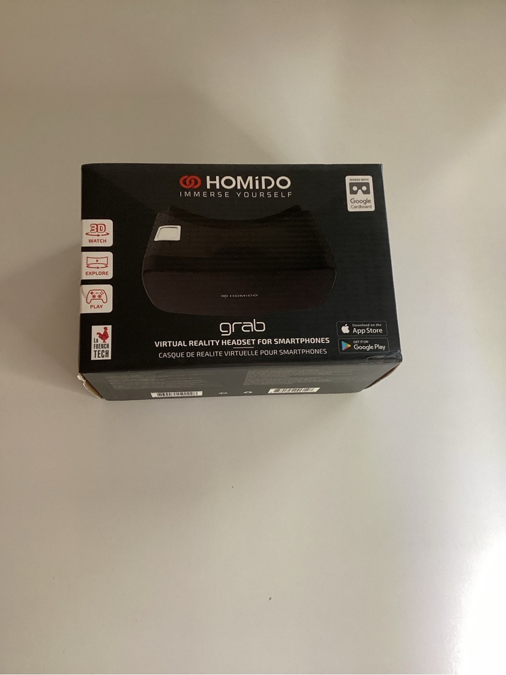 Homido Grab Virtual Reality Headset For Smartphones 3D Watch Google Cardboard